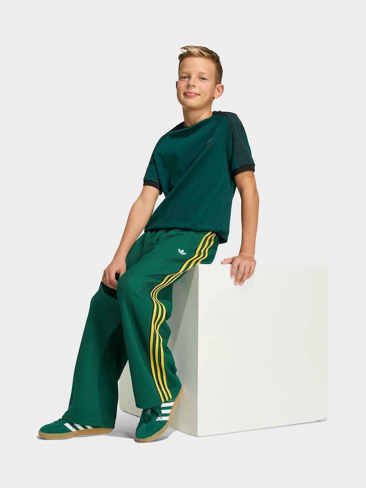 Vert - Pantalons adidas Originals Firebird ample en maille double - Image 1 de 5