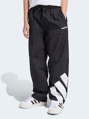 adidas Originals Black Blocked Logo Oversized Joggers - Image 1 of 6