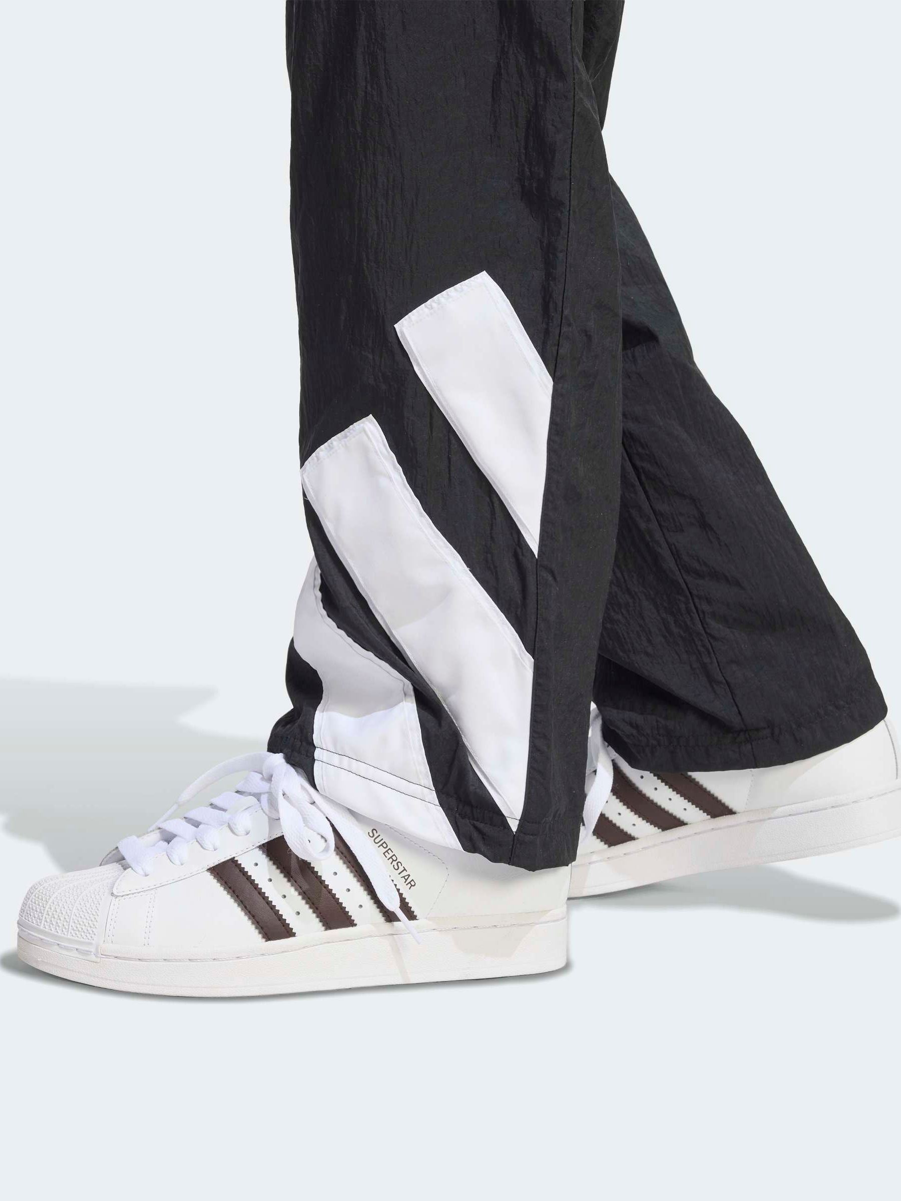 Buy adidas Originals Black Blocked Logo Oversized Joggers from the