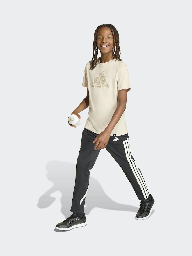 adidas Brown Camo Graphic Print Kids T-Shirt - Image 1 of 5