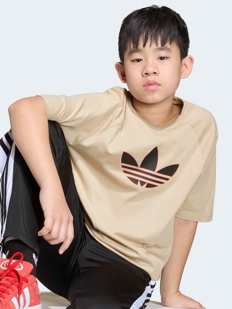 adidas Originals Neutral Trefoil Oversized T-Shirt - Image 1 of 6 adidas Originals Neutral Trefoil Oversized T-Shirt - Image 1 of 6