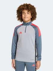 adidas Grey Tiro Essentials Quarter Zip Training Top - Image 1 of 6