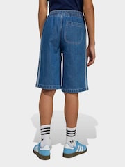 adidas Originals Green Denim Shorts - Image 2 of 6