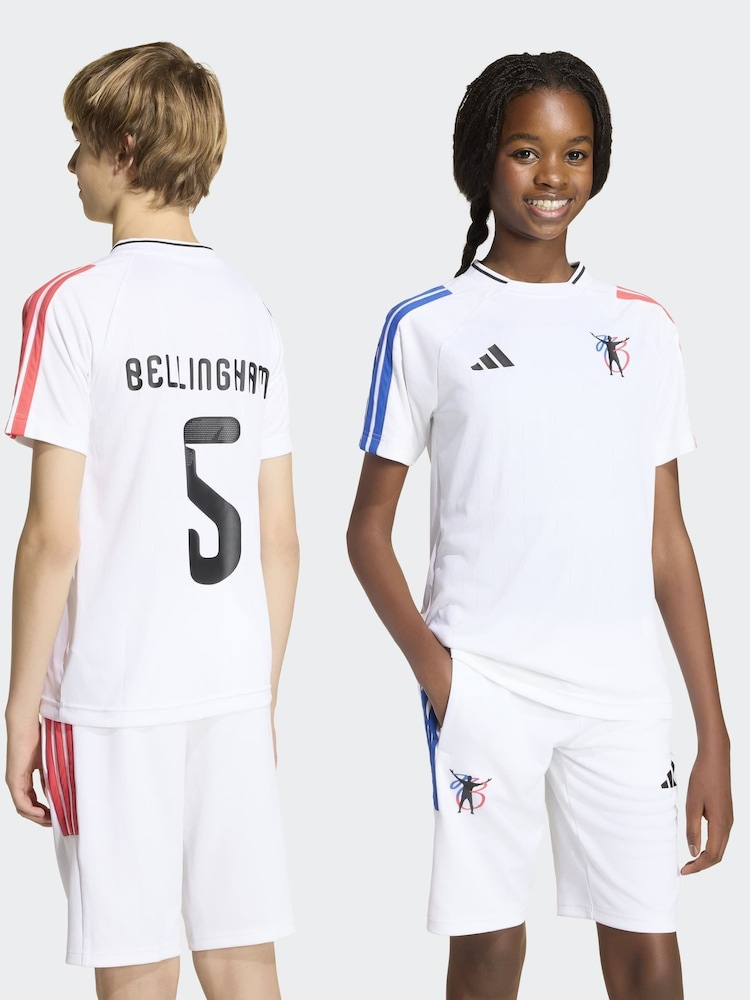 adidas White Jude Bellingham Training Football Shirt - Image 1 of 6