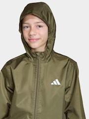adidas Green Waterproof Kids Rain Jacket - Image 4 of 6