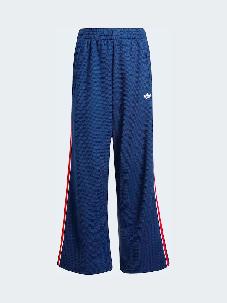 adidas Originals Blue Firebird Loose Double Knit Trousers - Image 4 of 4