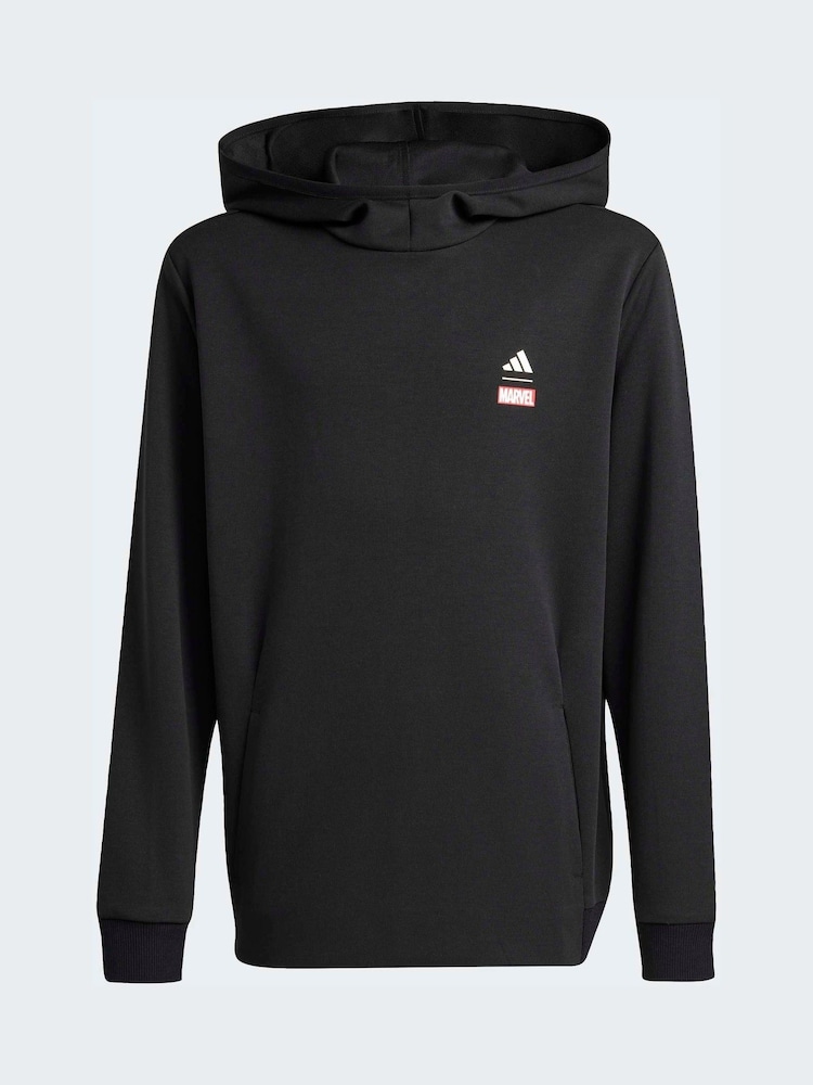 adidas Black Marvel Spider-Man Graphic Hoodie - Image 6 of 6