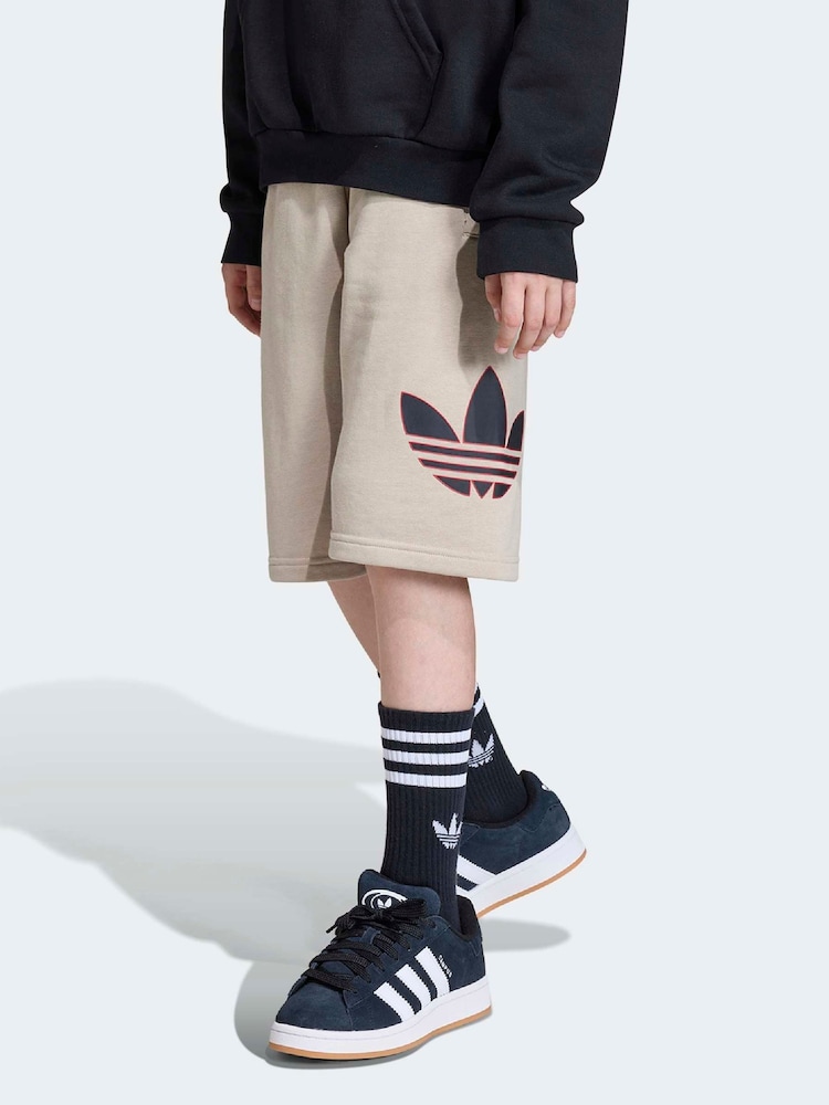 adidas Originals Brown Trefoil Shorts - Image 1 of 5