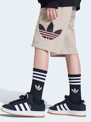 adidas Originals Brown Trefoil Shorts - Image 3 of 5