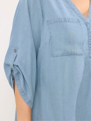 Evans Blue Lyocell Overhead Shirt - Image 4 of 5