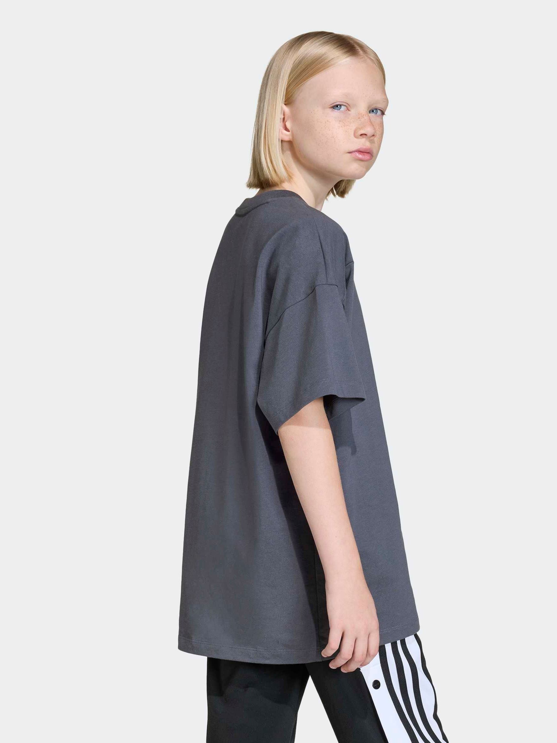 Buy adidas originals Grey Oversized Cutline V-Neck T-Shirt from