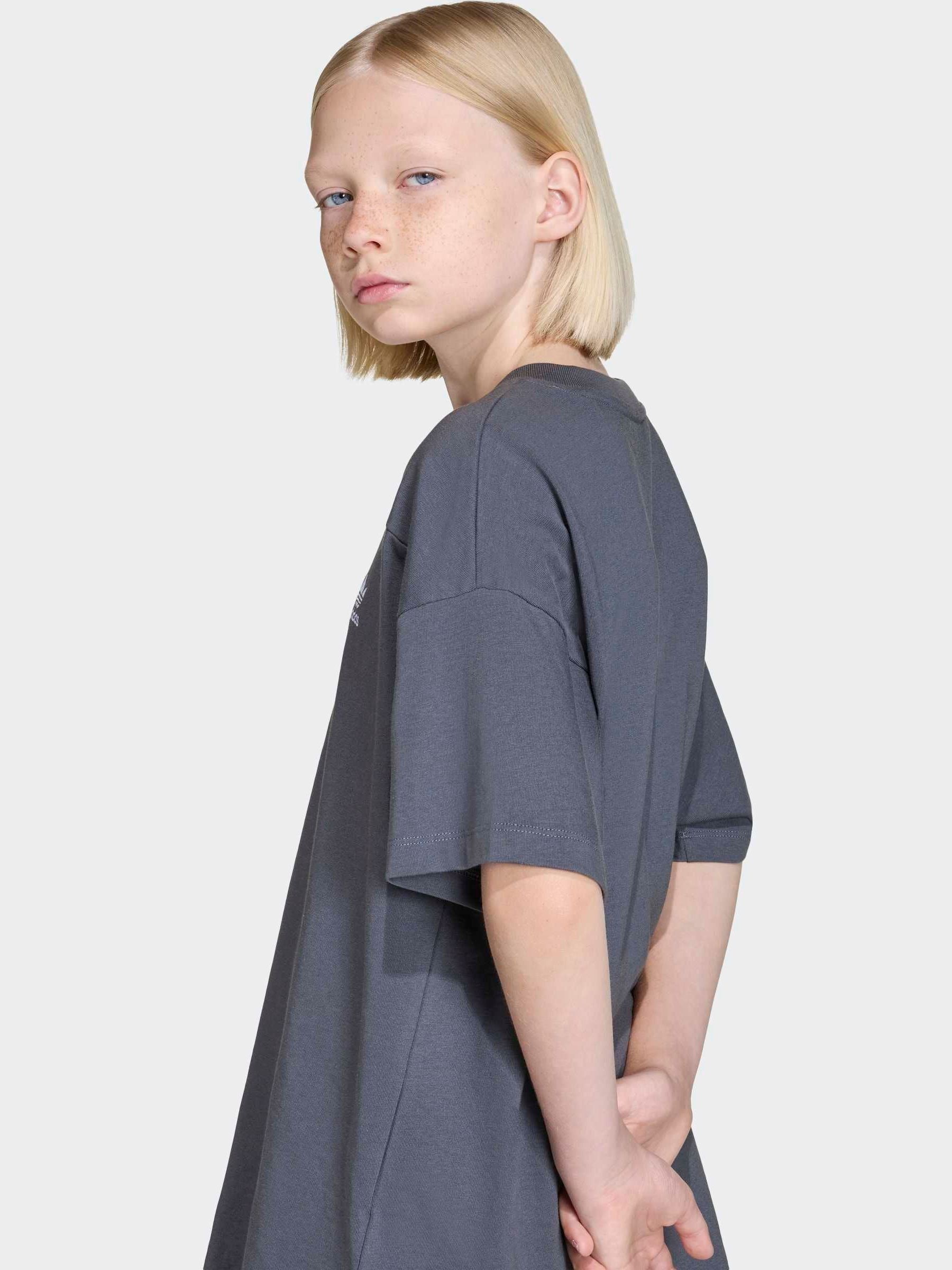 Buy adidas originals Grey Oversized Cutline V-Neck T-Shirt from