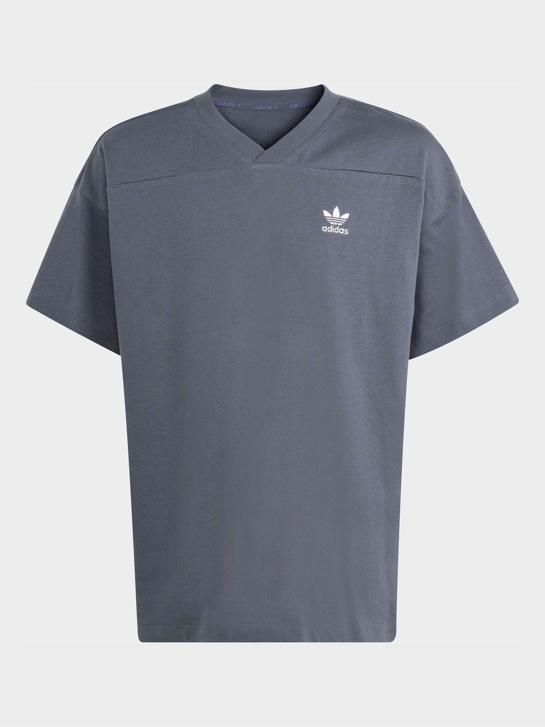 Buy adidas originals Grey Oversized Cutline V-Neck T-Shirt from