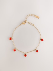 Gold Tone Dainty Heart Bracelet - Image 3 of 5