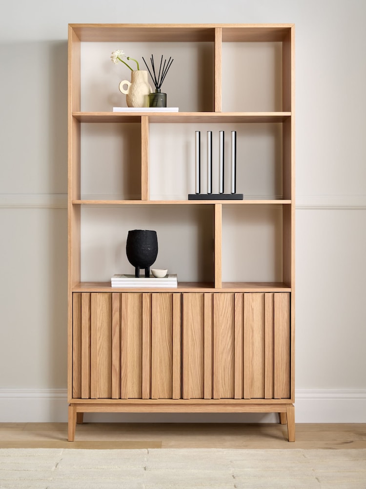 Jasper Conran London Oak Belgrave Shelving Unit - Image 1 of 8