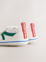 White/Green Touch Fastening Baby Trainers (0-2mths) - Image 5 of 7