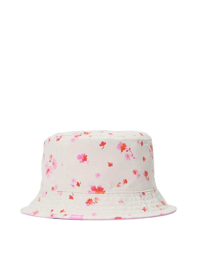 Victoria's Secret PINK Lollipop Pink Floral Reversible Bucket Hat - Image 4 of 4