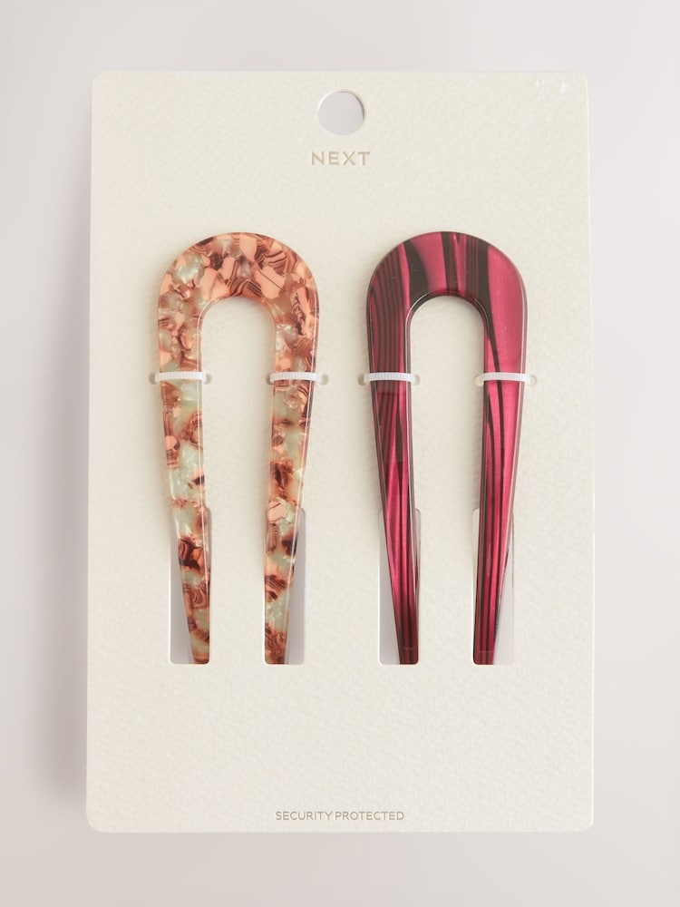 Burgundy Red Resin Hair Pin - Image 1 of 3