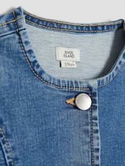 River Island Blue Girls Smart Waistcoat Top and short set - Image 3 of 4