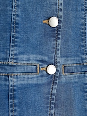 River Island Blue Girls Smart Waistcoat Top and short set - Image 4 of 4
