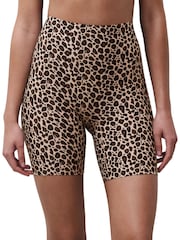 Animal - Chantelle Nahtlose, weiche, mittellange One-Size-Shorts mit hohem Bund und Stretchanteil - Bild 1 von 4