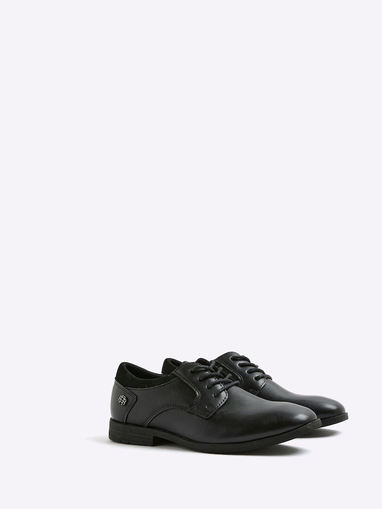 River Island Black Boys Faux Leather Pointed Shoes - Image 2 of 5