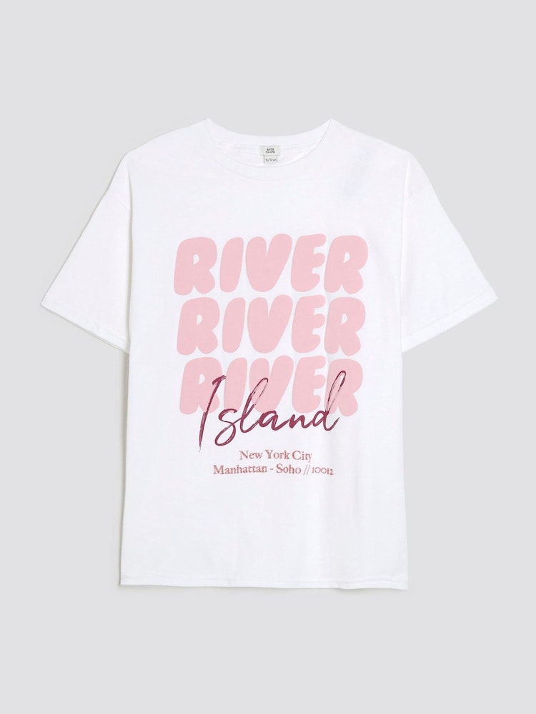 River Island White T-Shirt - Image 1 of 3 River Island White T-Shirt - Image 1 of 3
