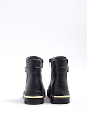 River Island Black Girls Heart Strap Chelsea Boots - Image 3 of 5