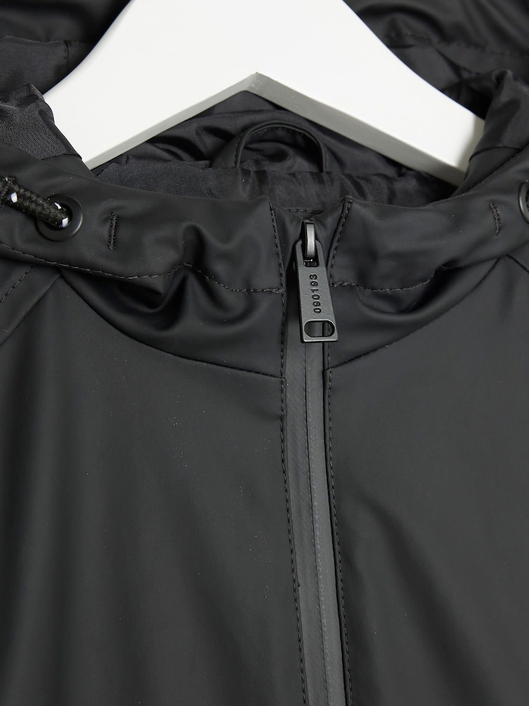 River Island Black Boys Rainmac Coat - Image 4 of 4 River Island Black Boys Rainmac Coat - Image 4 of 4