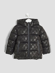 River Island Black Boys Bear Padded Coat - Image 1 of 4