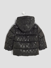 River Island Black Boys Bear Padded Coat - Image 2 of 4