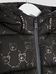 River Island Black Boys Bear Padded Coat - Image 3 of 4