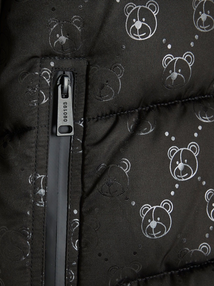 River Island Black Boys Bear Padded Coat - Image 4 of 4