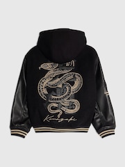 River Island Black Japanese Varsity Bomber Jacket - Image 2 of 4