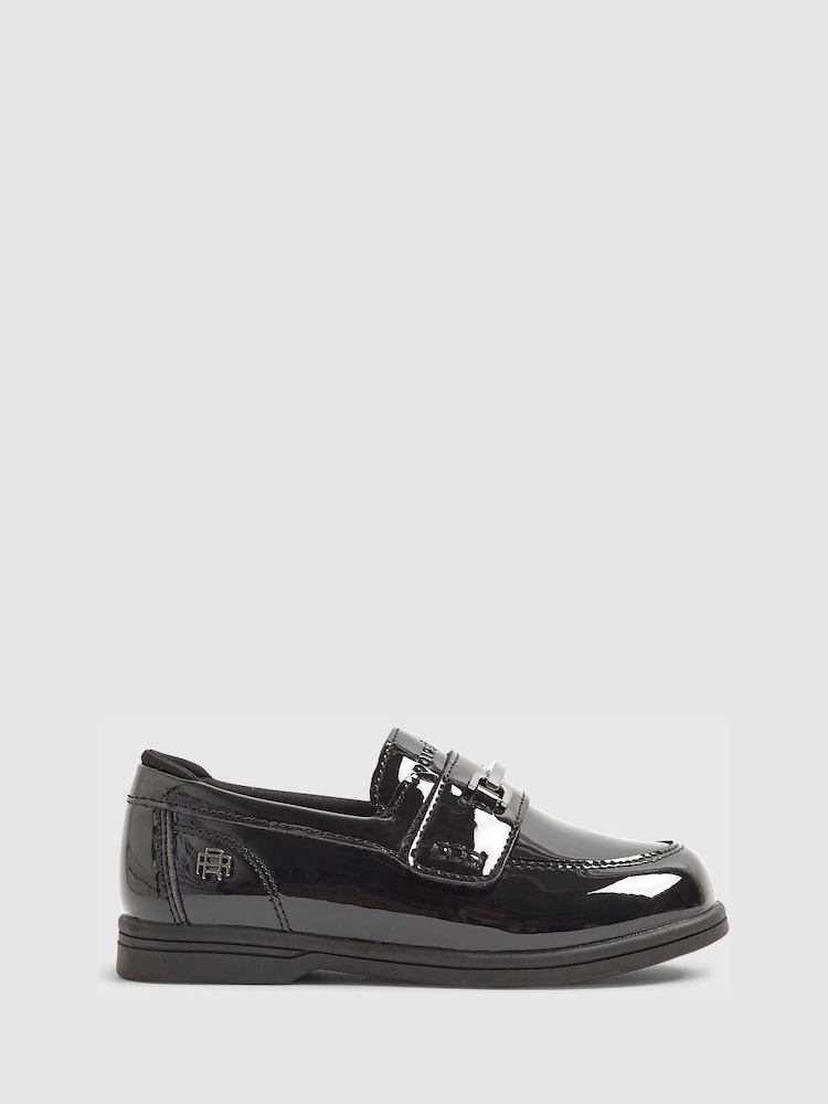 River Island Black Patent Loafers - Image 1 of 5