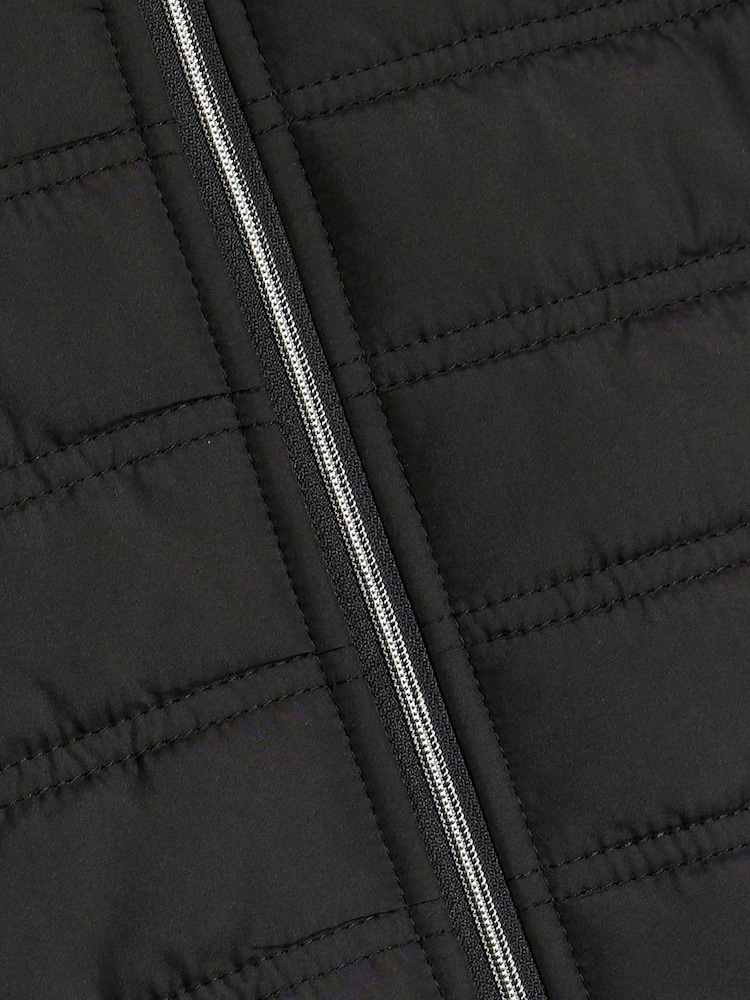 River Island Black Padded Hybrid Hood Jacket - Image 4 of 4