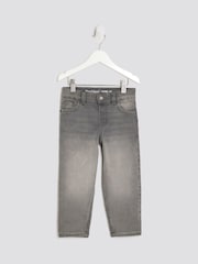 River Island Grey Boys Stretch Tapered Fit Jeans - Image 1 of 4