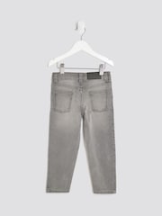 River Island Grey Boys Stretch Tapered Fit Jeans - Image 2 of 4