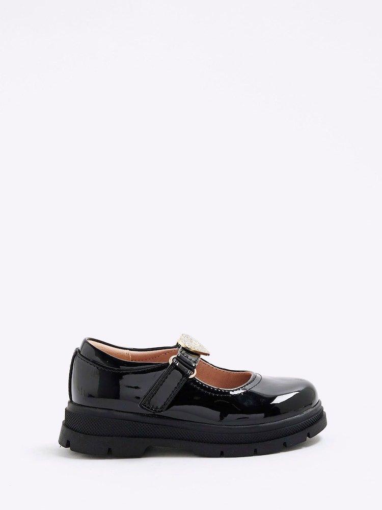 River Island Black Girls Multi Strap Mary Jane Shoes - Image 1 of 6
