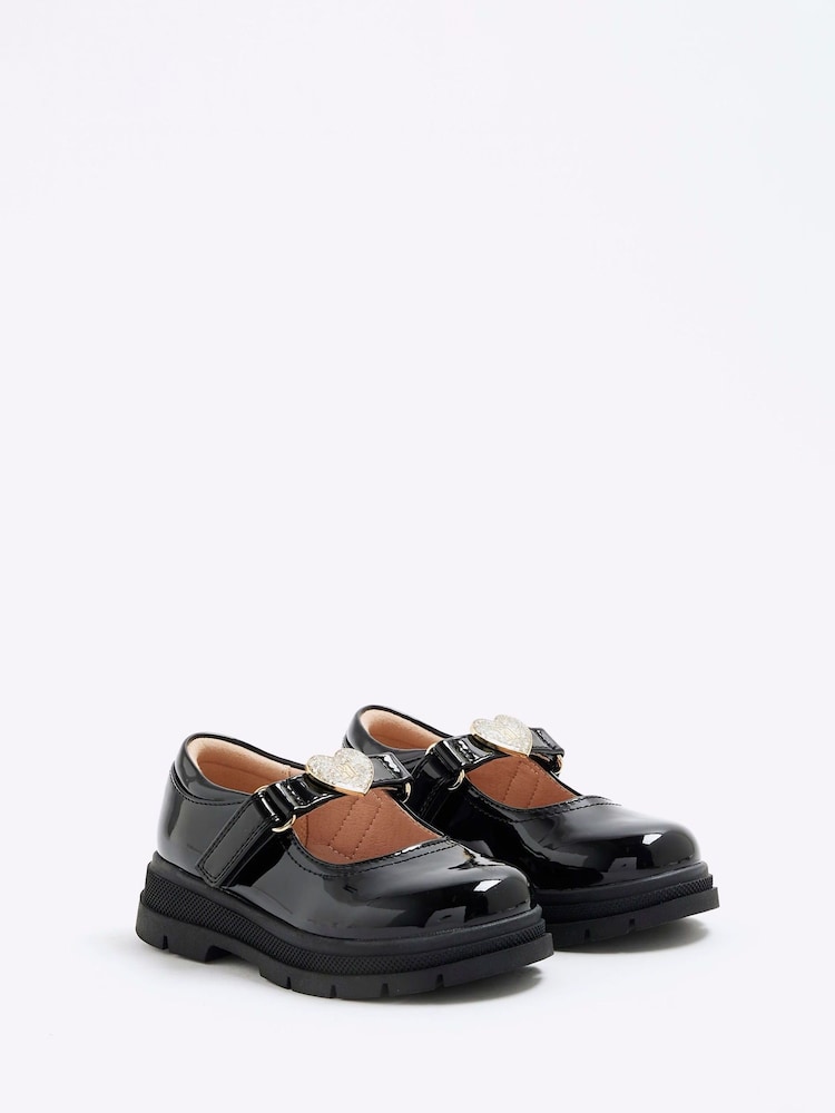 River Island Black Girls Multi Strap Mary Jane Shoes - Image 2 of 6