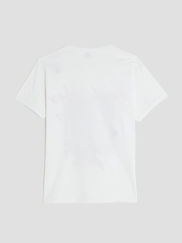River Island White Girls Leopard Print Bear T-Shirt - Image 2 of 4