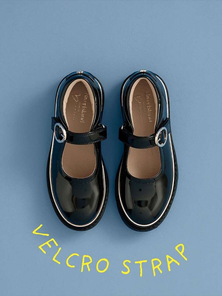 River Island Black Oval Buckle Mary Jane School Shoes