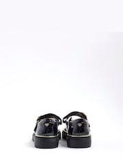River Island Black Girls Oval Buckle Mary Jane Shoes - Image 3 of 5