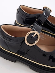 River Island Black Girls Oval Buckle Mary Jane Shoes - Image 4 of 5