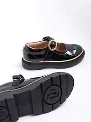 River Island Black Girls Oval Buckle Mary Jane Shoes - Image 5 of 5