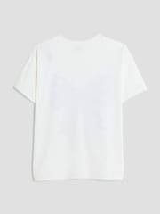 River Island White Girls Polka Dot Bow T-Shirt - Image 2 of 4