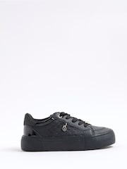 River Island Black Girls Monogram Trainers - Image 1 of 5