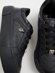 River Island Black Girls Monogram Trainers - Image 4 of 5