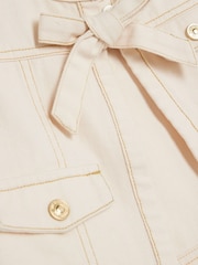 River Island Cream Girls Gilet Waistband Skirt Set - Image 3 of 4