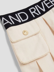 River Island Cream Girls Gilet Waistband Skirt Set - Image 4 of 4